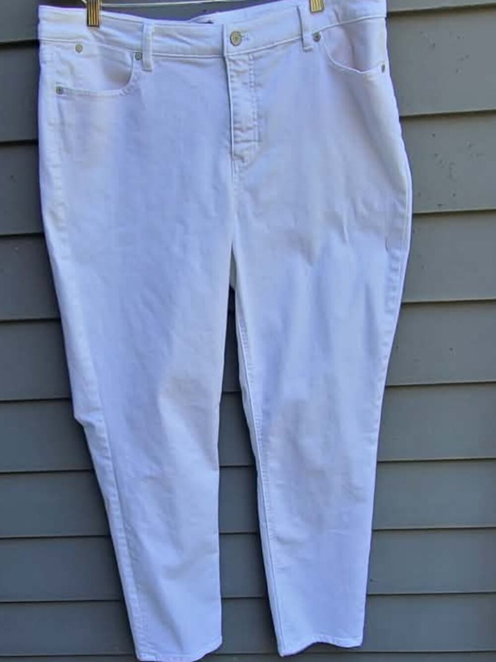 Talbots White Flawless 5 Pocket Slim Ankle Jeans size 14 - Picture 8 of 8